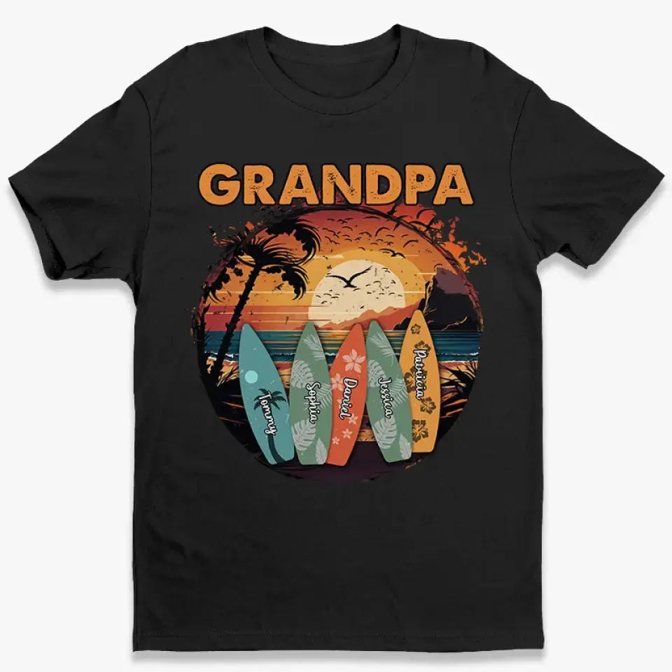 Grandpas Always Have Time For You - Family Personalized Custom Unisex T-shirt, Hoodie, Sweatshirt - Gift For Dad, Grandpa Shirts & Tops The Next Custom Gift