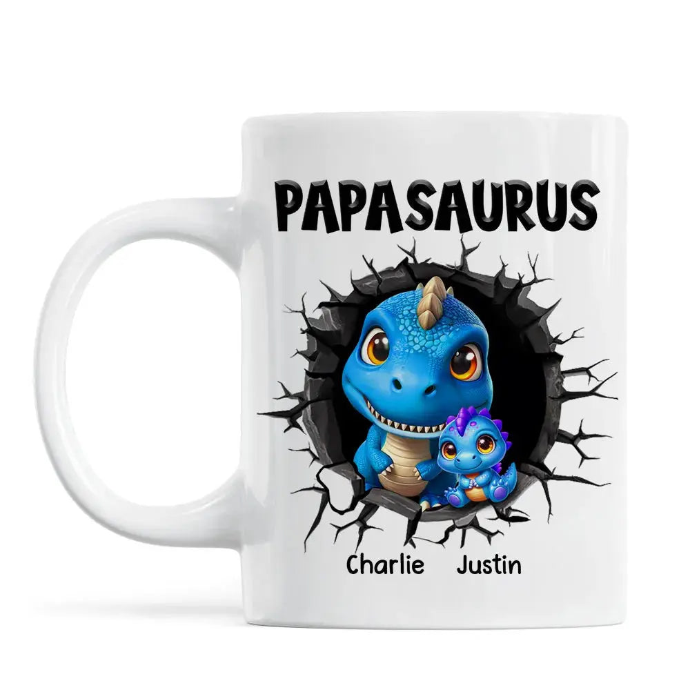 Grandpasaurus Daddysaurus And Kids In A Hold 3D Printed Personalized AOP Mug Mug The Next Custom Gift