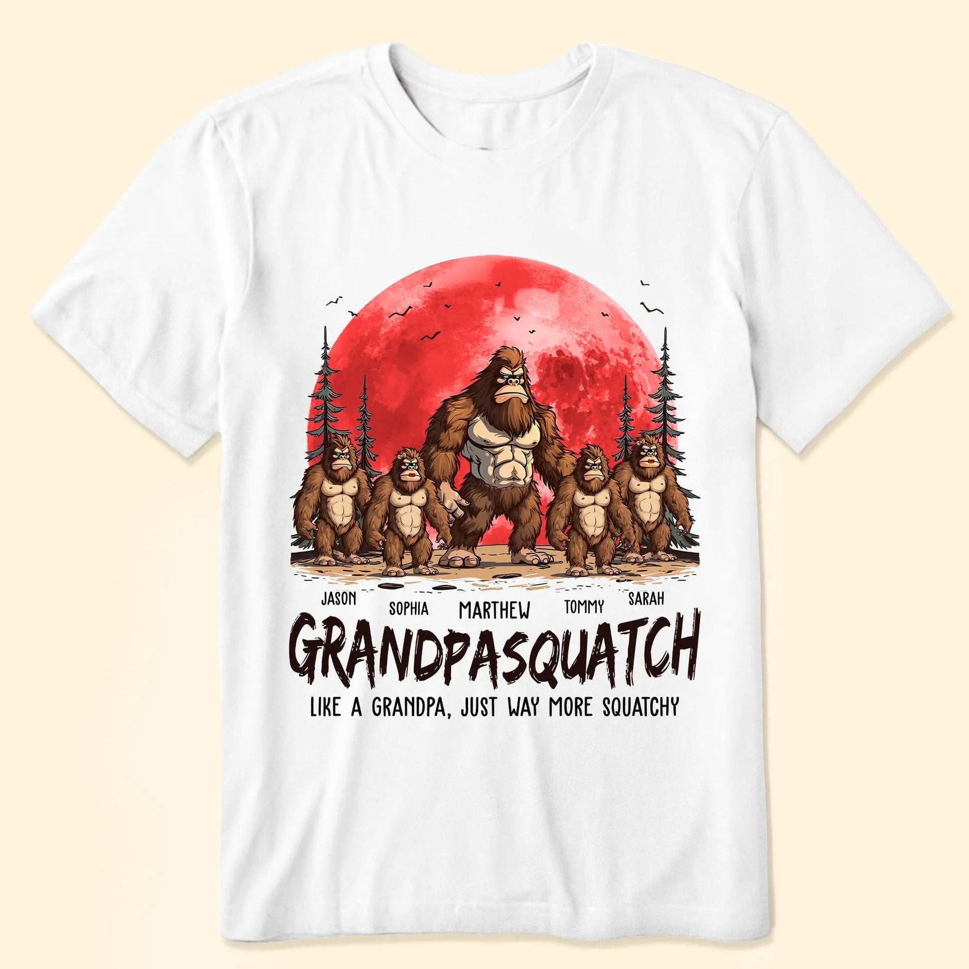 Grandpasquatch & Grandmasquatch - Personalized Shirt Shirts & Tops The Next Custom Gift