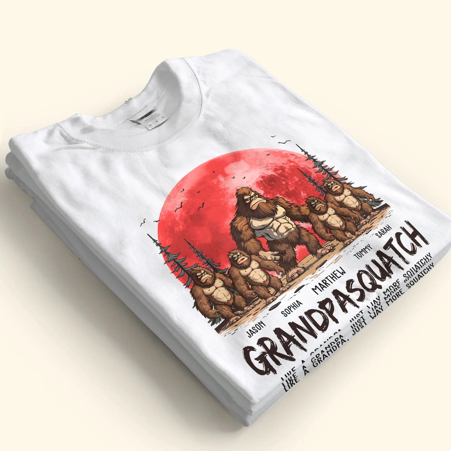 Grandpasquatch & Grandmasquatch - Personalized Shirt Shirts & Tops The Next Custom Gift