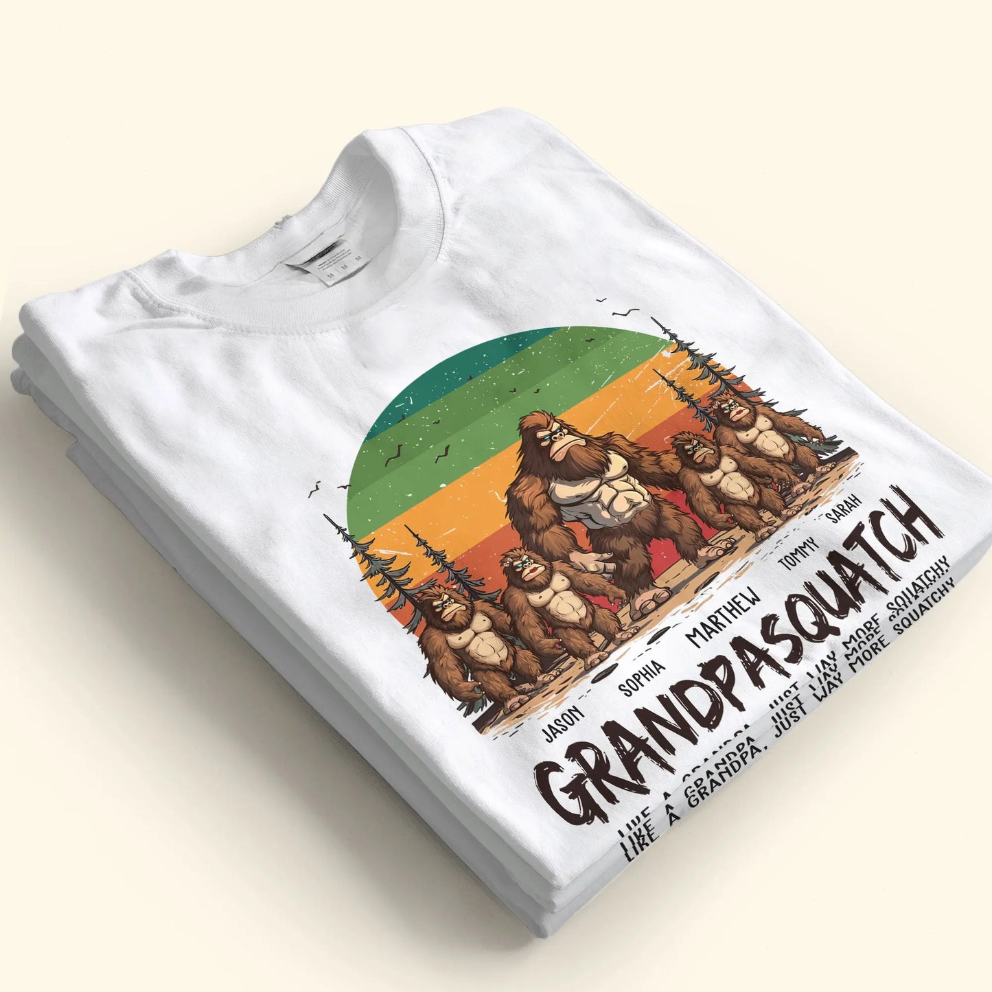 Grandpasquatch & Grandmasquatch - Personalized Shirt Shirts & Tops The Next Custom Gift