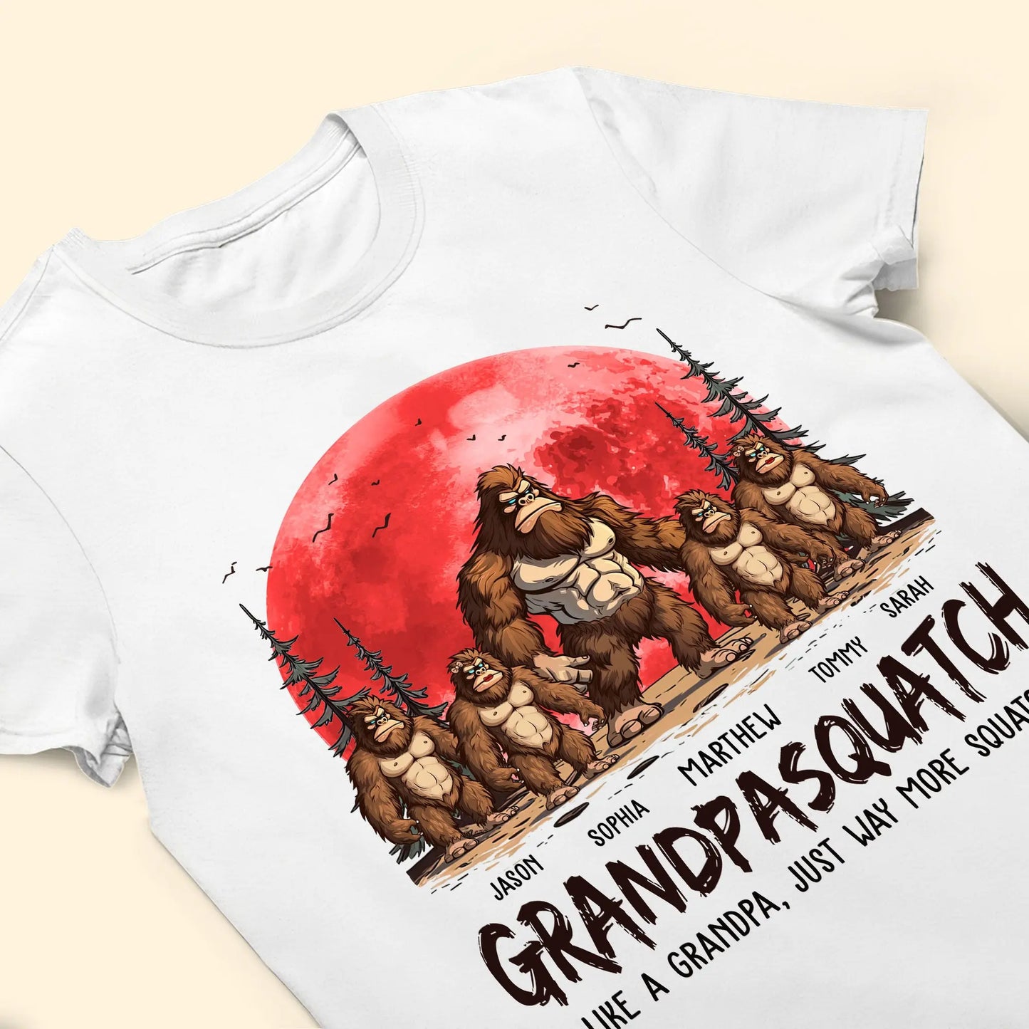 Grandpasquatch & Grandmasquatch - Personalized Shirt Shirts & Tops The Next Custom Gift