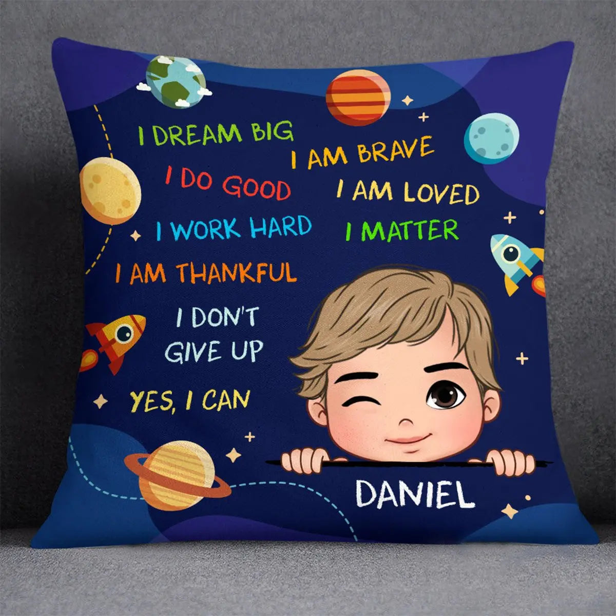 Grandson - I Dream Big - Personalized Pillow (SA) Pillow The Next Custom Gift