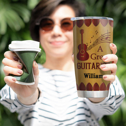 Great Guitarist Pick Of His Life Custom Tumbler, Personalized Guitar Tumbler Couple Gift