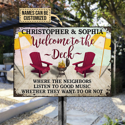 Grilling Deck Umbrella Listen To Good Music Custom Classic Metal Signs