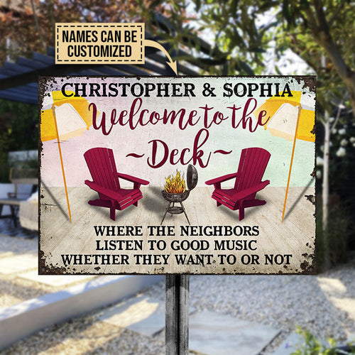 Grilling Deck Umbrella Listen To Good Music Custom Classic Metal Signs