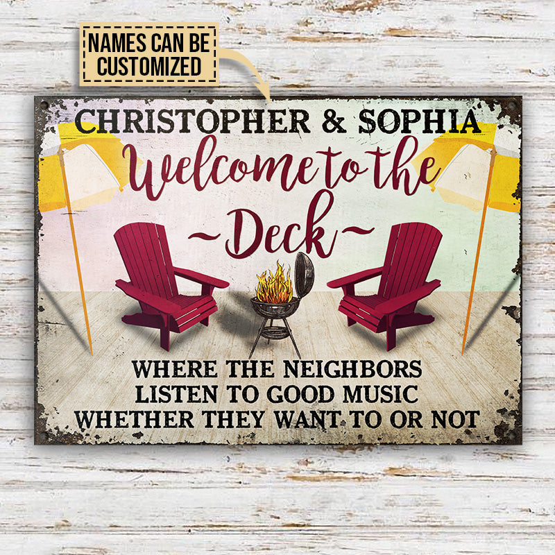Grilling Deck Umbrella Listen To Good Music Custom Classic Metal Signs