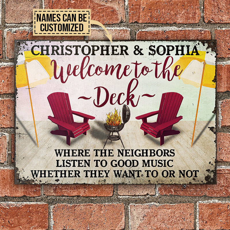 Grilling Deck Umbrella Listen To Good Music Custom Classic Metal Signs