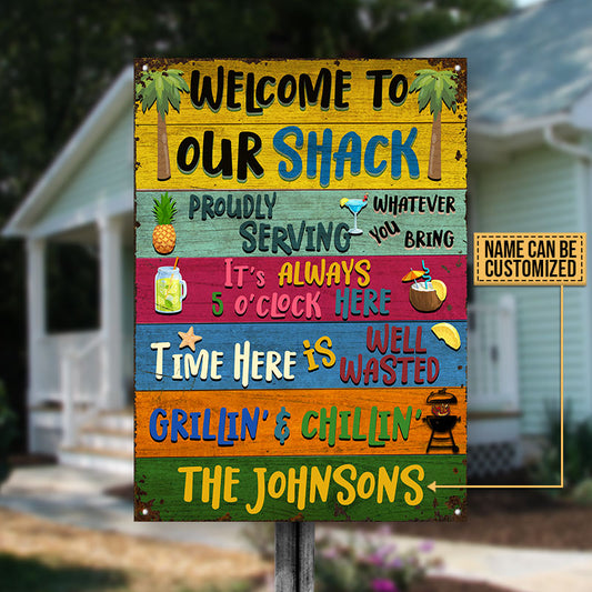 Grilling Welcome To Our Shack Custom Classic Metal Signs