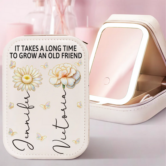 Grow An Old Friend - Personalized Makeup Box With LED Mirror