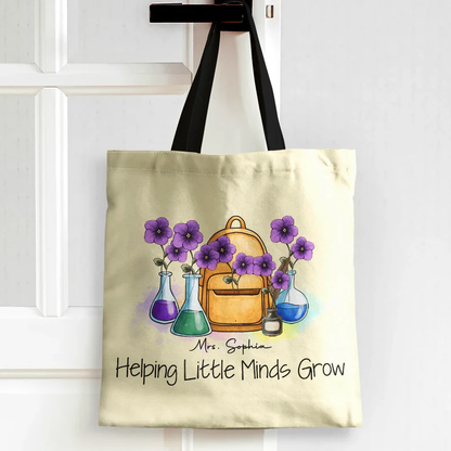 Grow With Teacher - Personalized Tote Bag