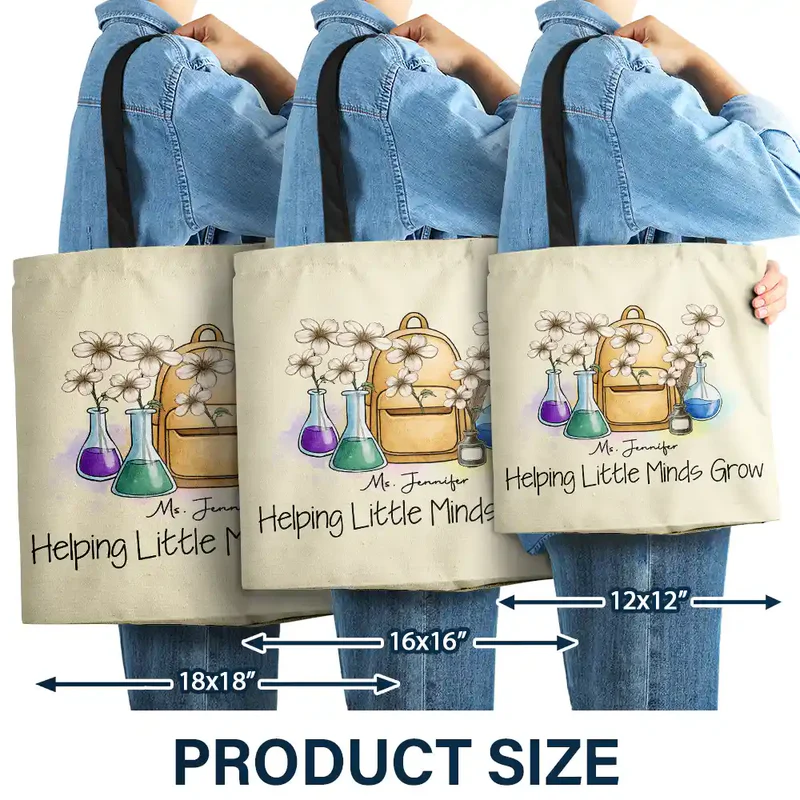 Grow With Teacher - Personalized Tote Bag