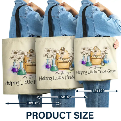 Grow With Teacher - Personalized Tote Bag