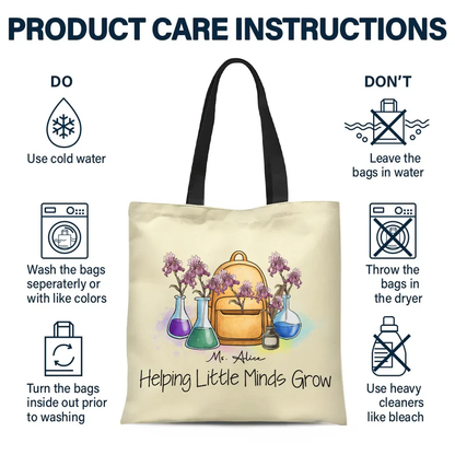 Grow With Teacher - Personalized Tote Bag