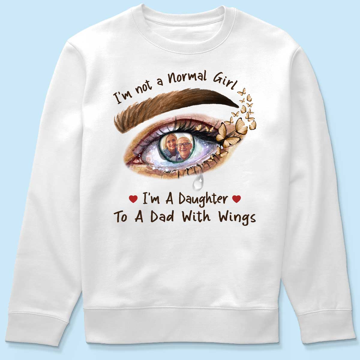 A Daughter To A Dad With Wings Personalized Memorial Shirt