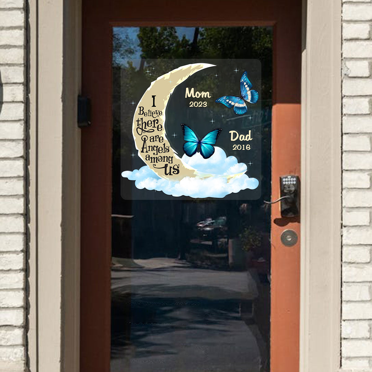 Moon And Butterflies Memorial Personalized Decal