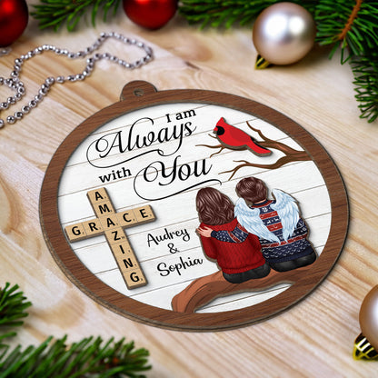 Amazing Grace Wooden Blocks Family Memorial Personalized 2-Layer Wooden Ornament, Christmas Decoration, Sympathy Gift, Remembrance Gift