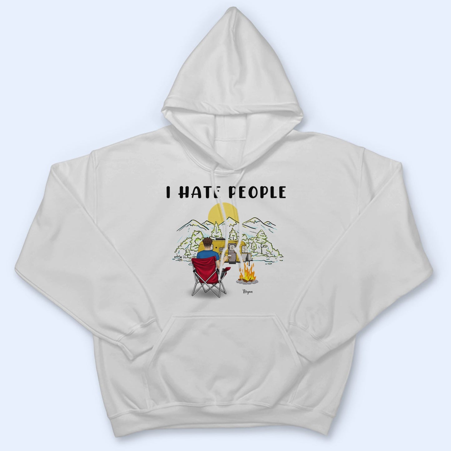 I Hate Morning People And Mornings And People - Camping Gift - Personalized Custom T Shirt