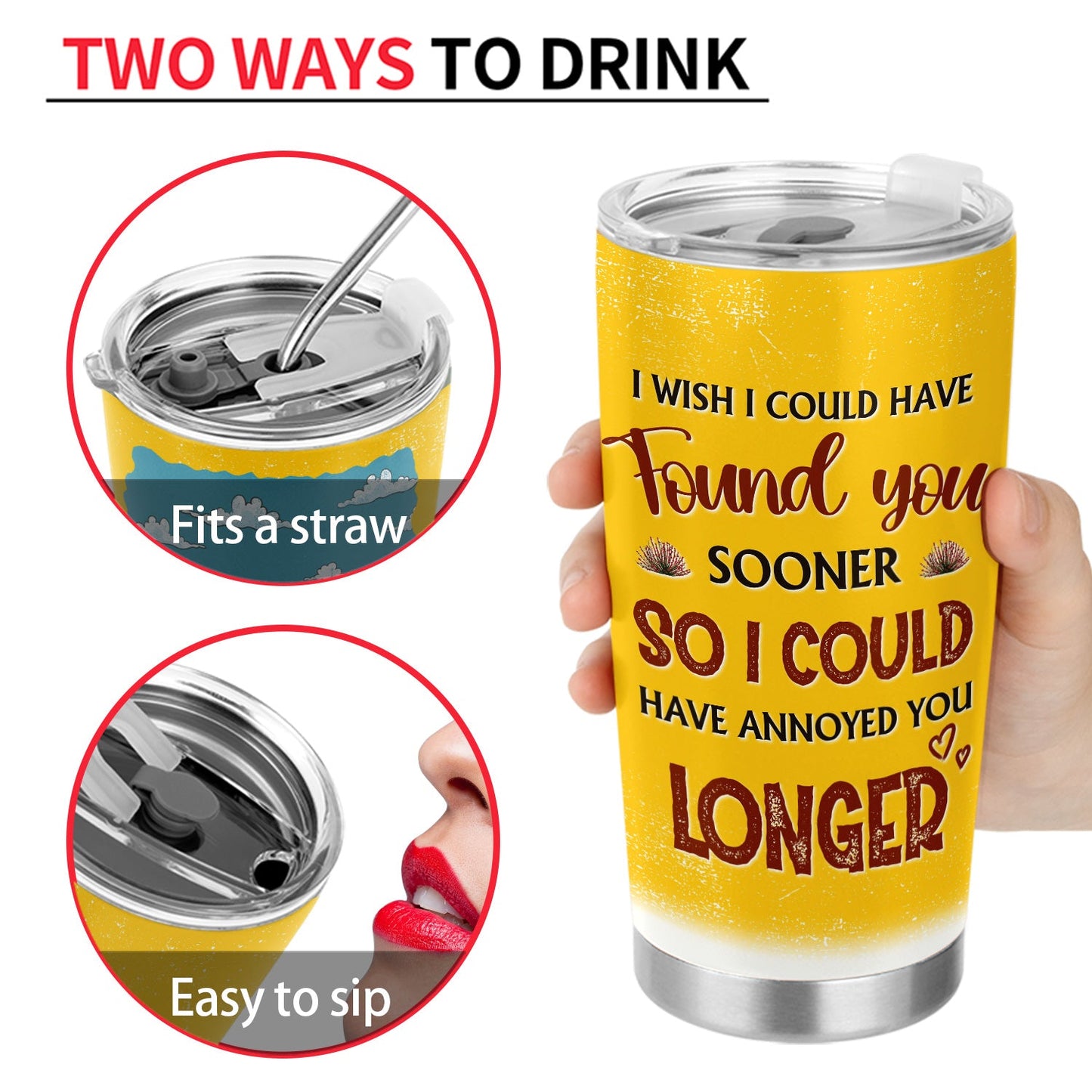 Found You Sooner Annoyed You Longer Married Af - Gift For Couples - Personalized Custom Tumbler