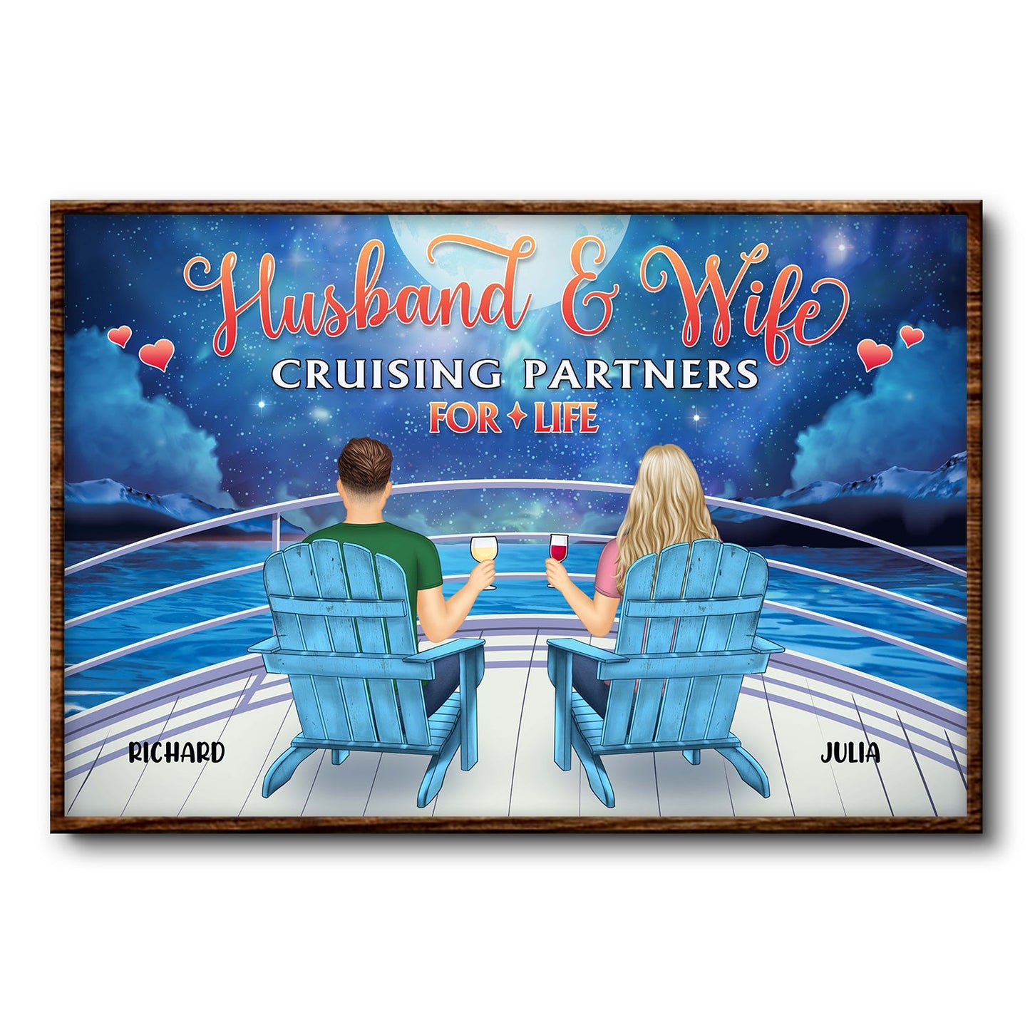 Cruising Partners For Life - Gift For Travel Couple, Cruising Couple - Personalized Custom Poster