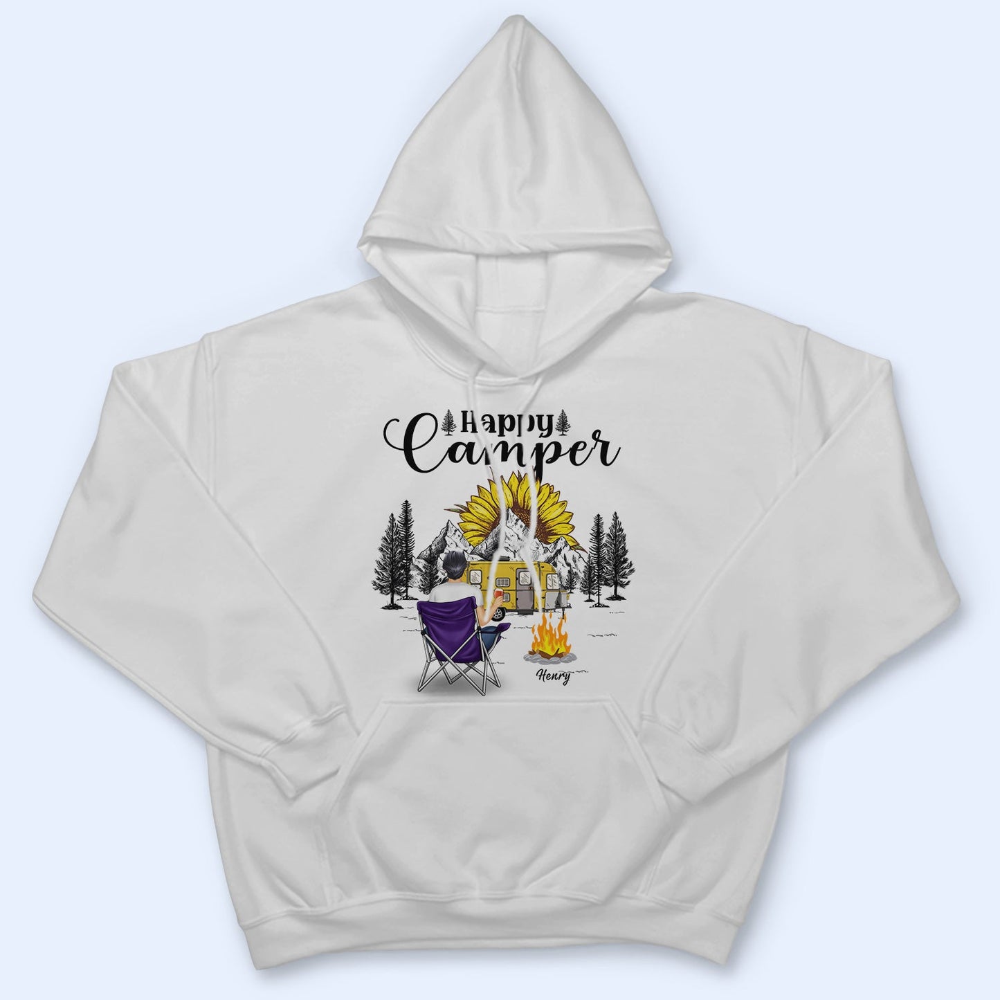 Happy Camper - Gift For Camping Lovers - Personalized Custom T Shirt