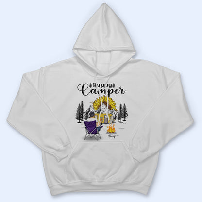 Happy Camper - Gift For Camping Lovers - Personalized Custom T Shirt