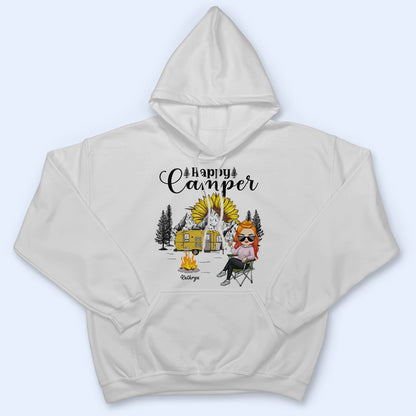 Happy Camper Chibi - Gift For Camping Lovers - Personalized Custom T Shirt