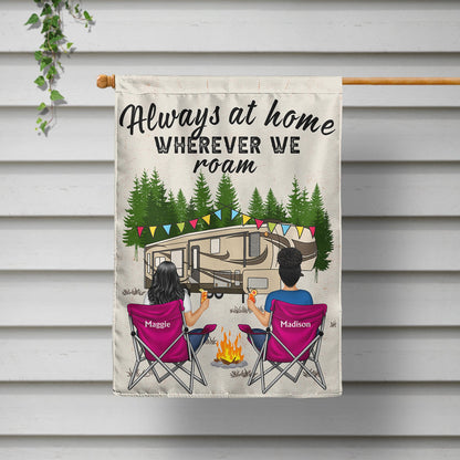 Home Is Where We Park It - Gift For Camping Lovers - Personalized Flag