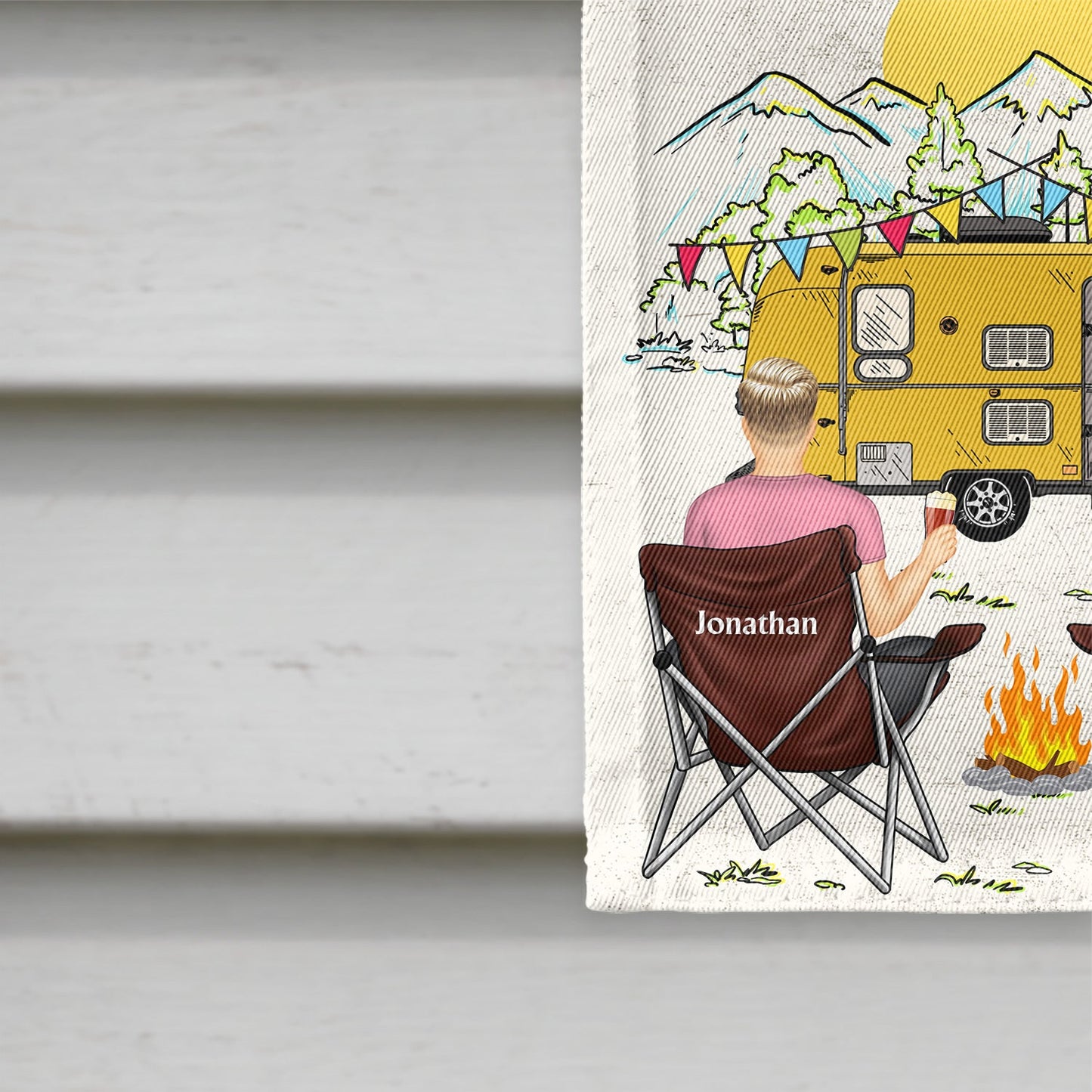 Home Is Where We Park It - Gift For Camping Lovers - Personalized Flag