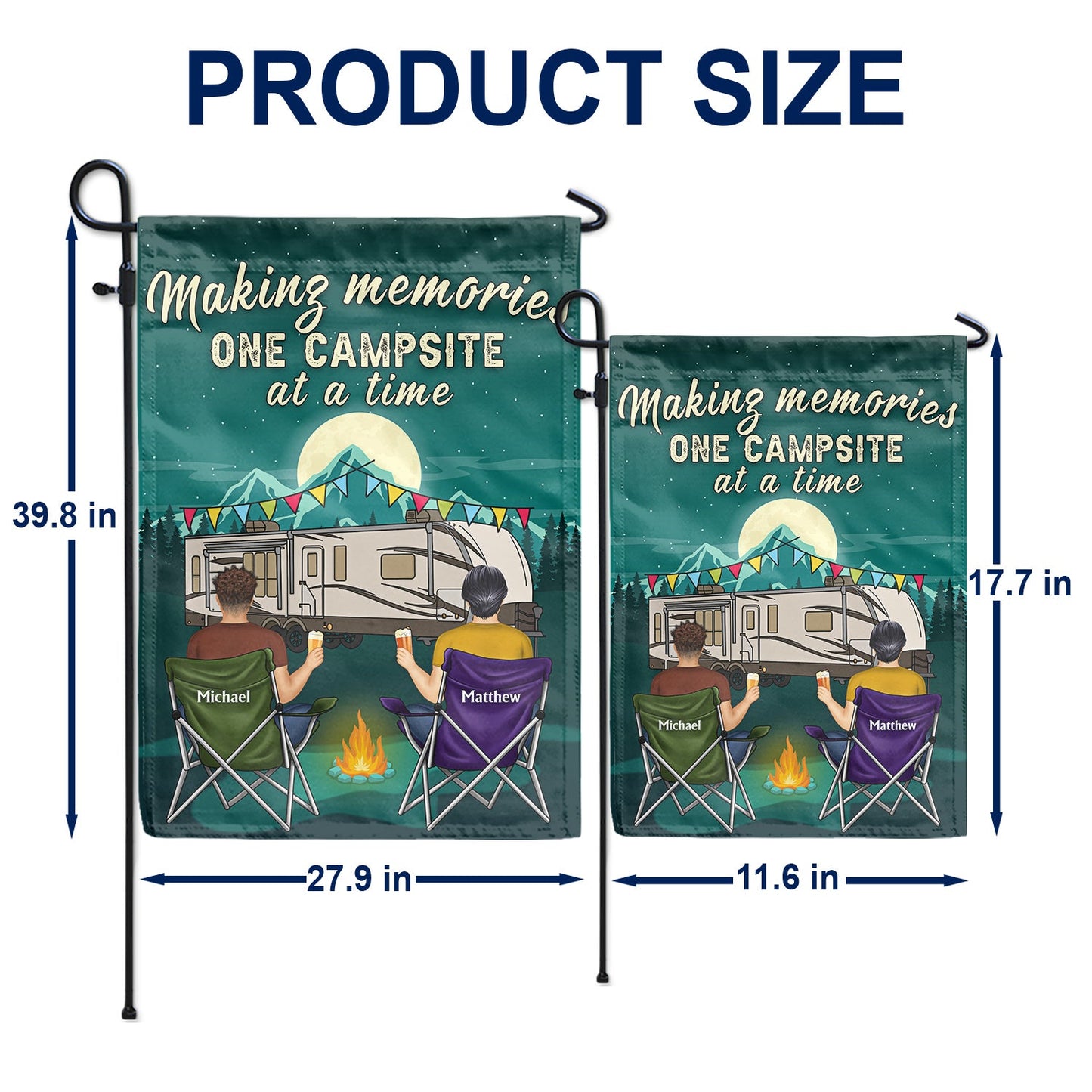 Home Is Where We Park It - Gift For Camping Lovers - Personalized Flag