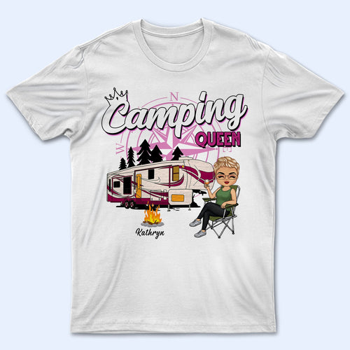 Camping Queen - Gift For Camping Lovers - Personalized Custom T Shirt
