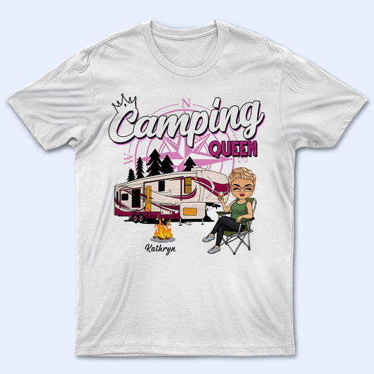 Camping Queen - Gift For Camping Lovers - Personalized Custom T Shirt
