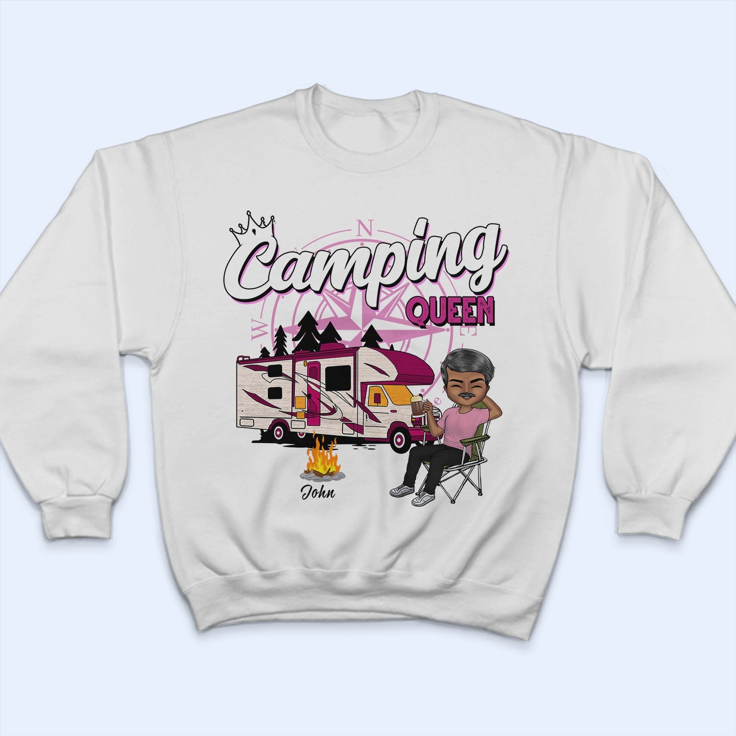 Camping Queen - Gift For Camping Lovers - Personalized Custom T Shirt
