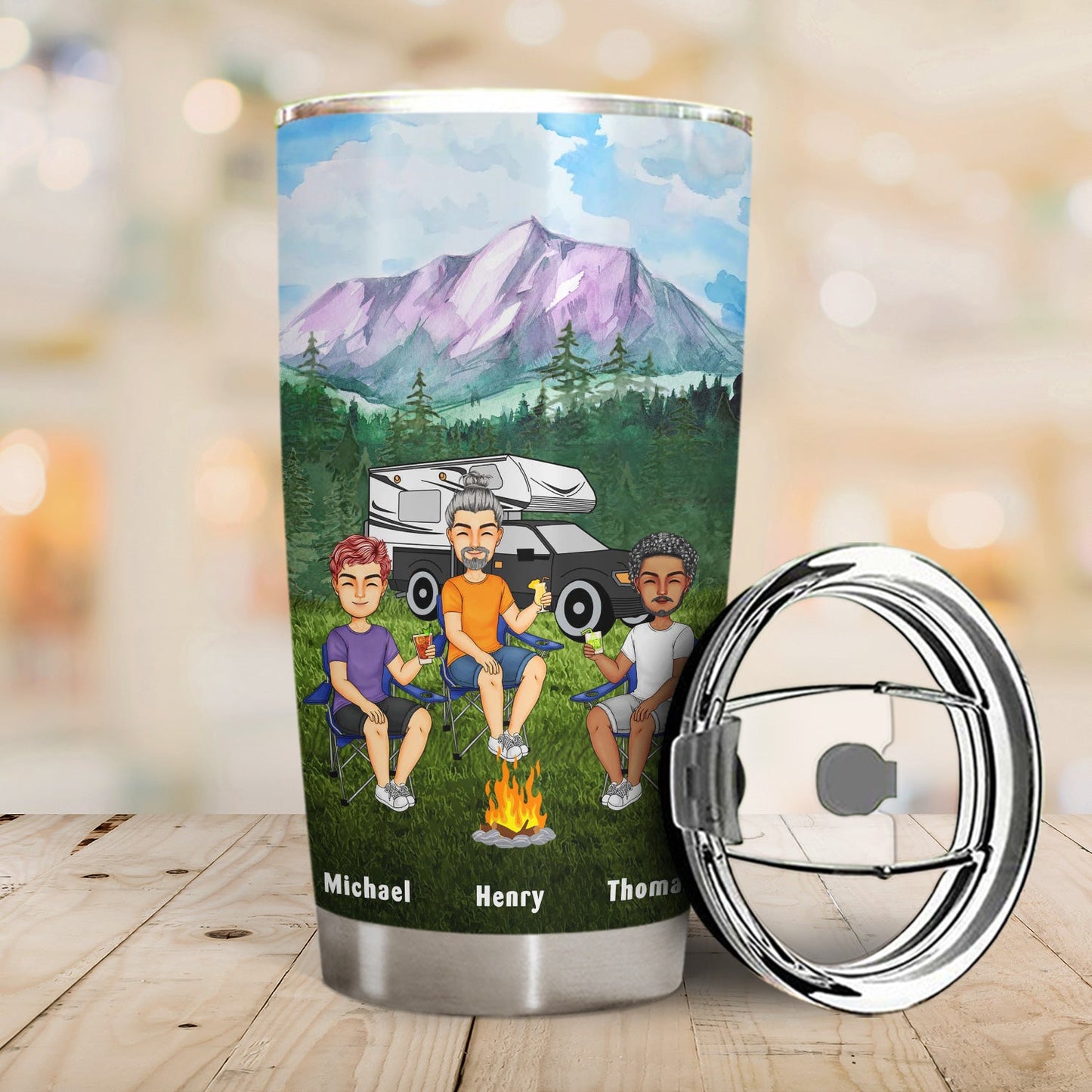 Life Is Better At The Campsite - Gift For Camping Lovers - Personalized Tumbler