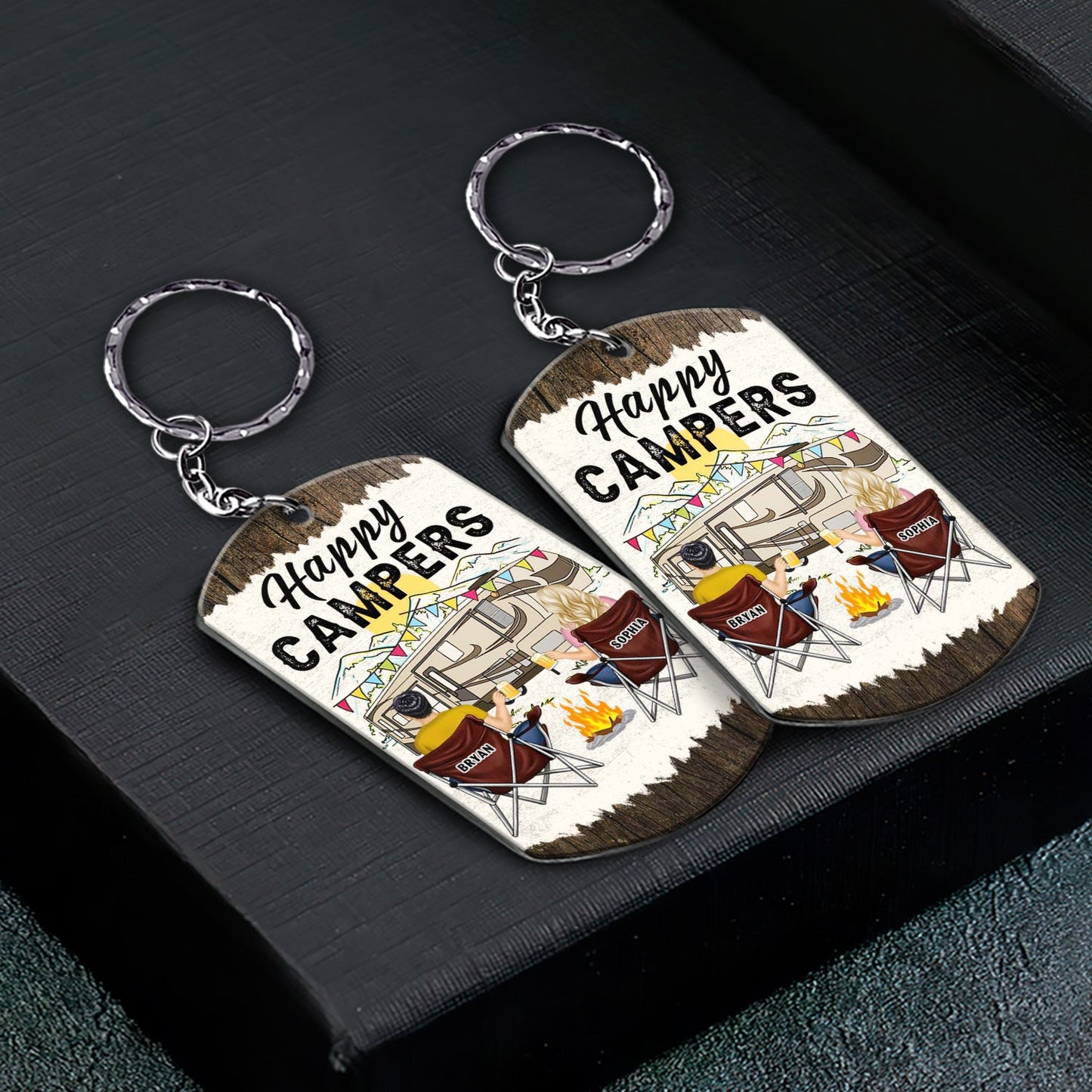 Keys To The Campers - Gift For Couples - Personalized Aluminum Keychain