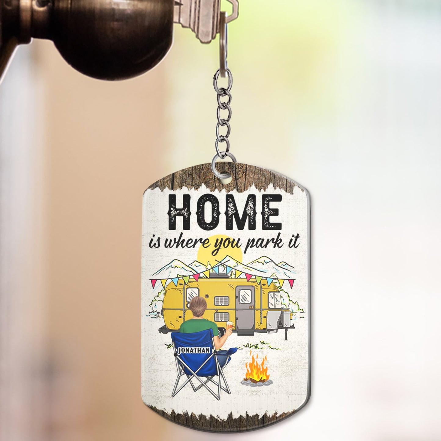 Keys To The Campers - Gift For Couples - Personalized Aluminum Keychain