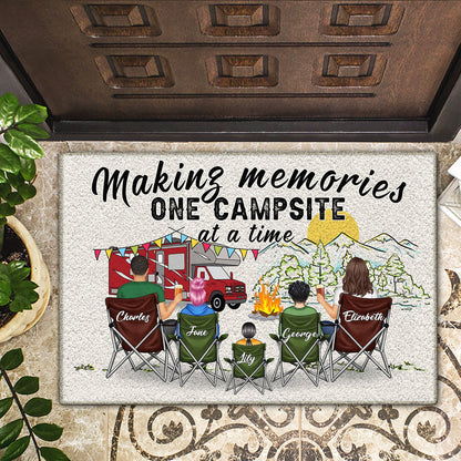 Making Memories One Campsite At A Time - Camping Family Gift - Personalized Doormat