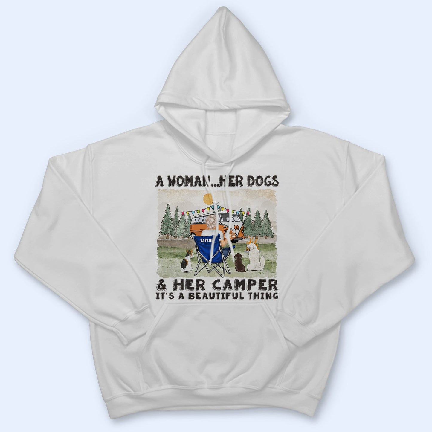 A Girl And Her Dogs Beautiful Thing - Gift For Camping Lovers - Personalized T Shirt