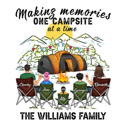 Making Memories One Campsite At A Time - Gift For Camping Family - Personalized Camping Decal, Decor Decal