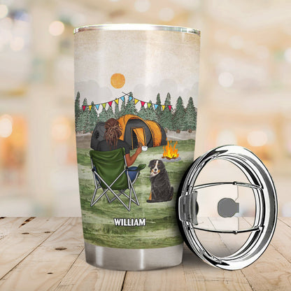 A Girl And Her Dogs Beautiful Thing - Gift For Camping Lovers - Personalized Tumbler