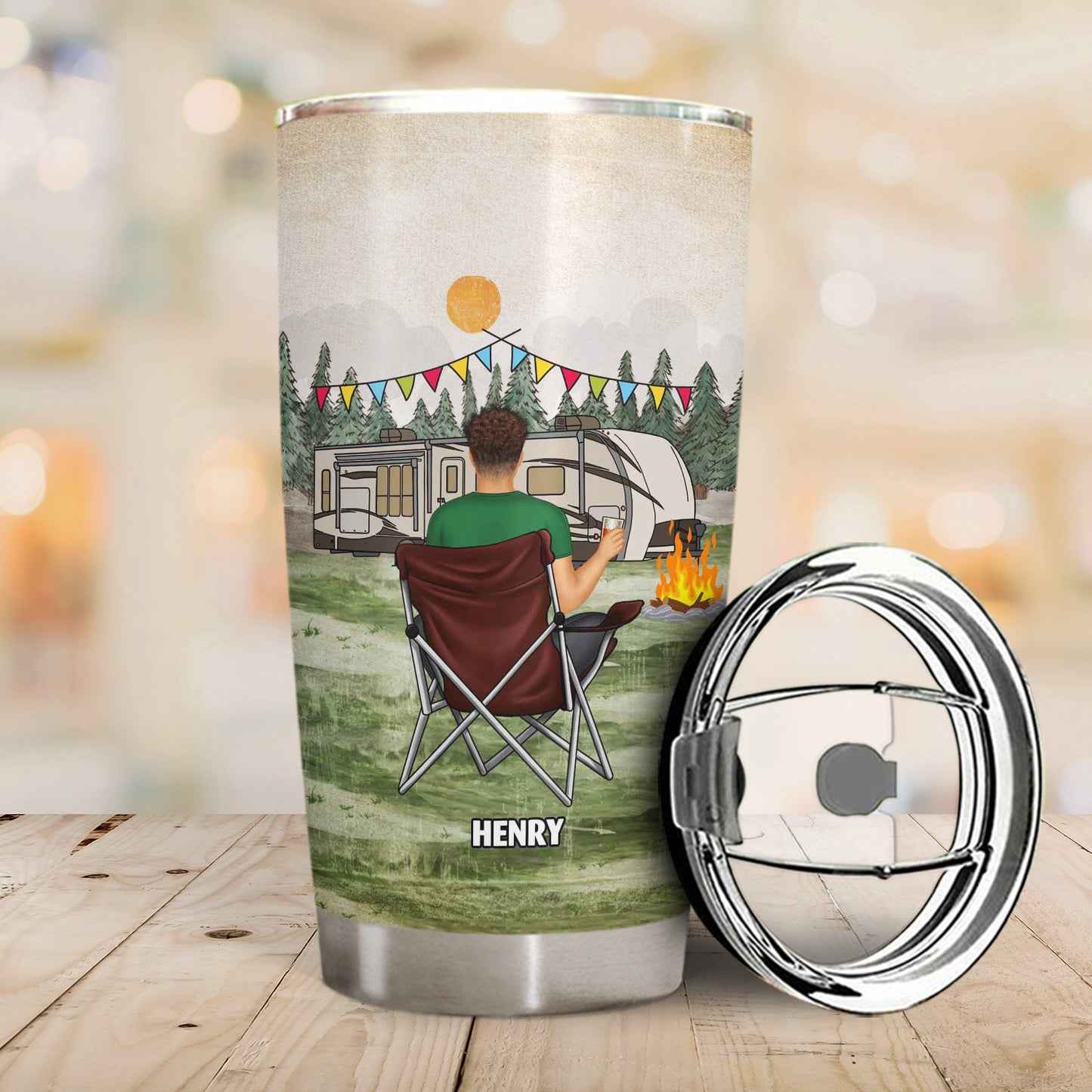 I Hate People - Gift For Camping Lovers - Personalized Tumbler