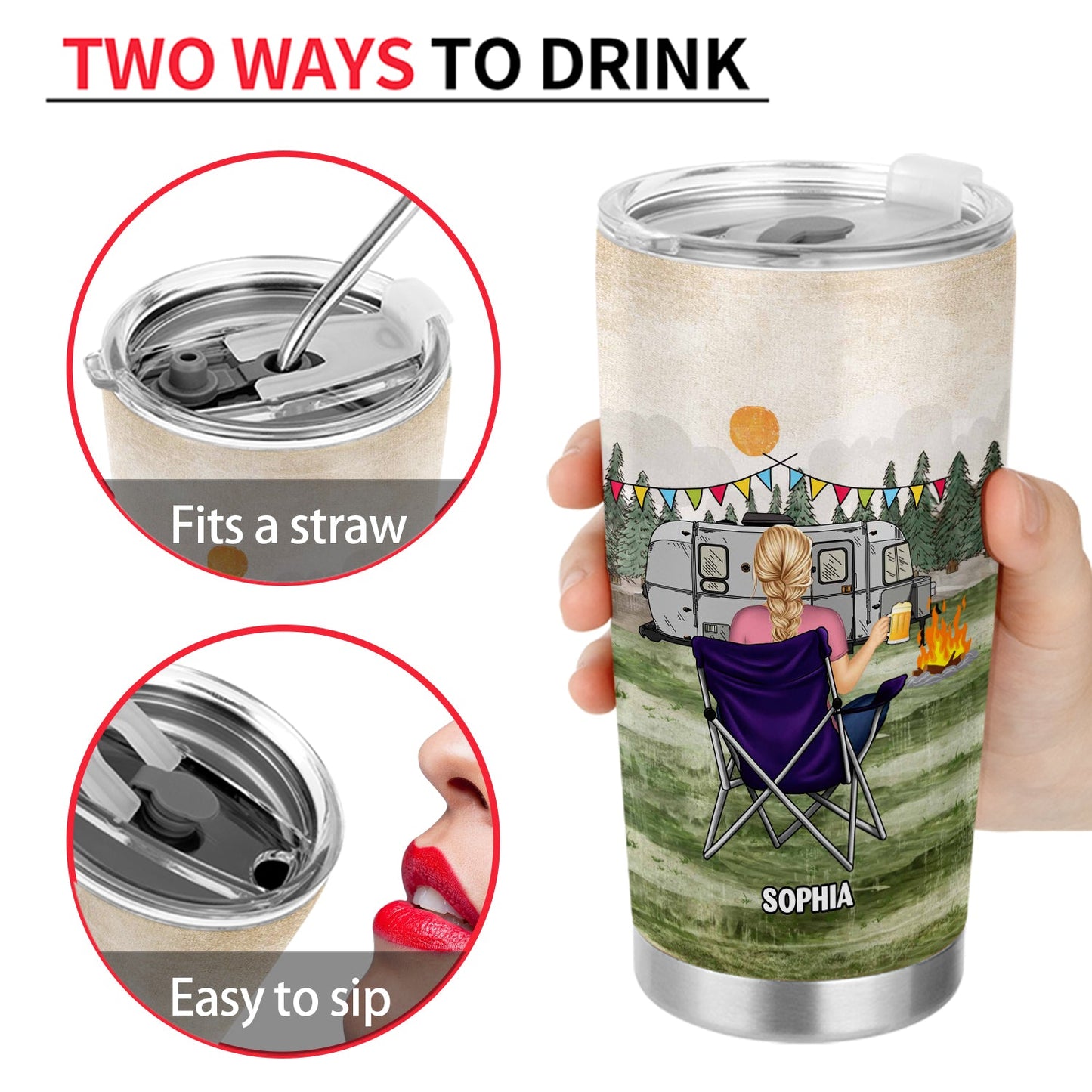 I Hate People - Gift For Camping Lovers - Personalized Tumbler