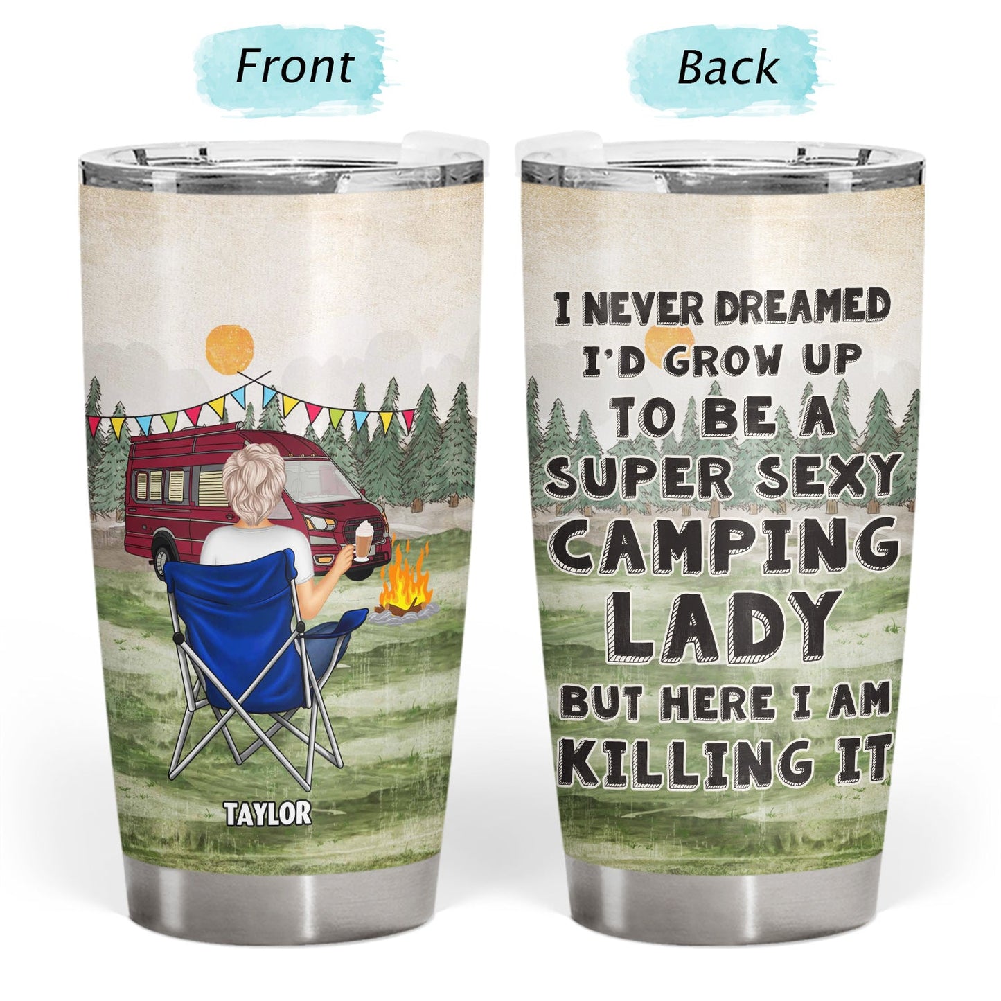 I Hate People - Gift For Camping Lovers - Personalized Tumbler