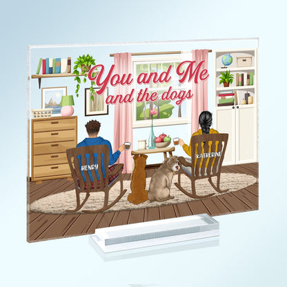 You And Me And The - Gift For Pet Couple - Personalized Horizontal Rectangle Acrylic Plaque