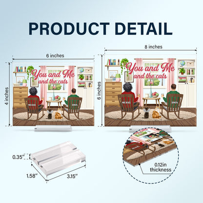 You And Me And The - Gift For Pet Couple - Personalized Horizontal Rectangle Acrylic Plaque