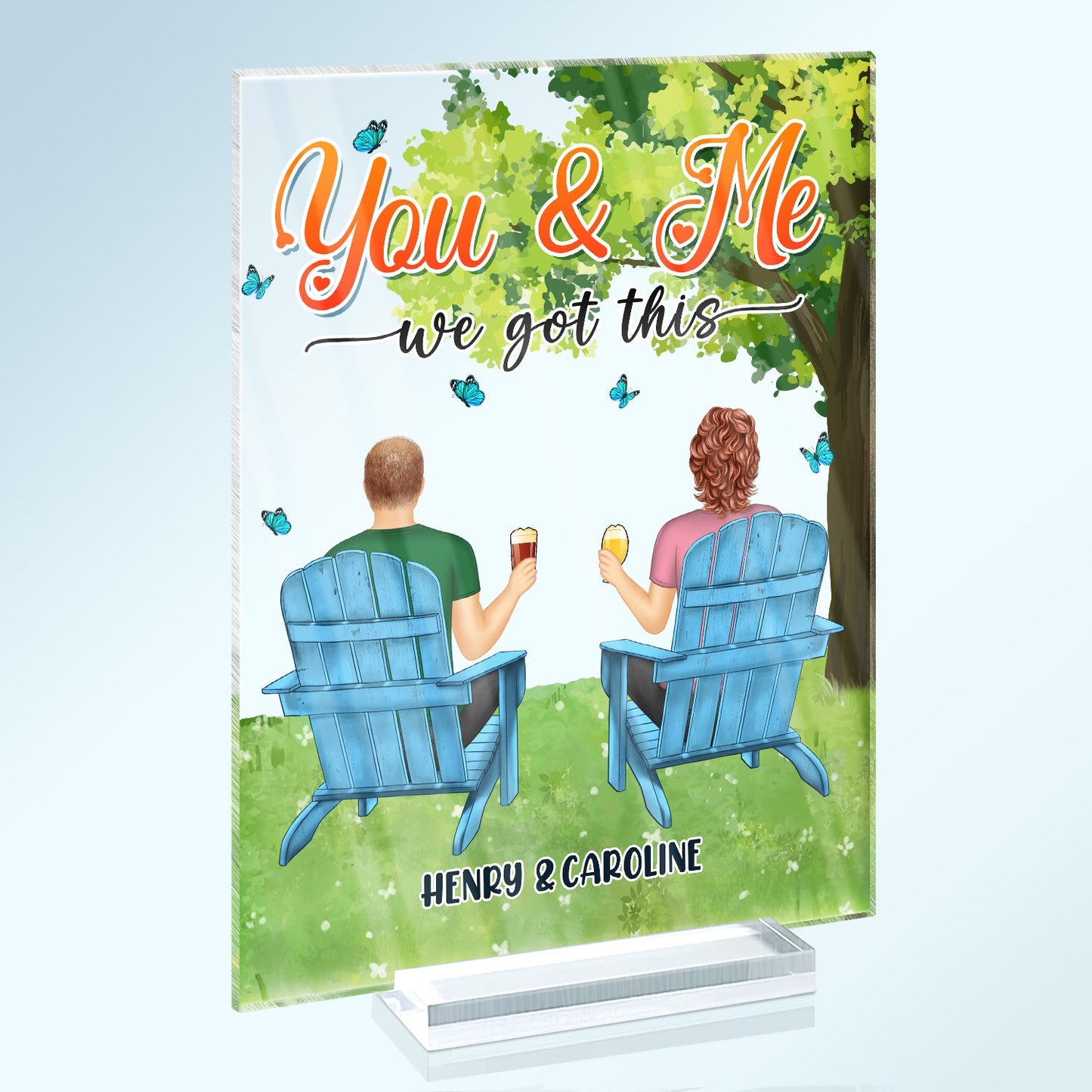 You And Me We Got This - Gift For Couples - Personalized Vertical Rectangle Acrylic Plaque