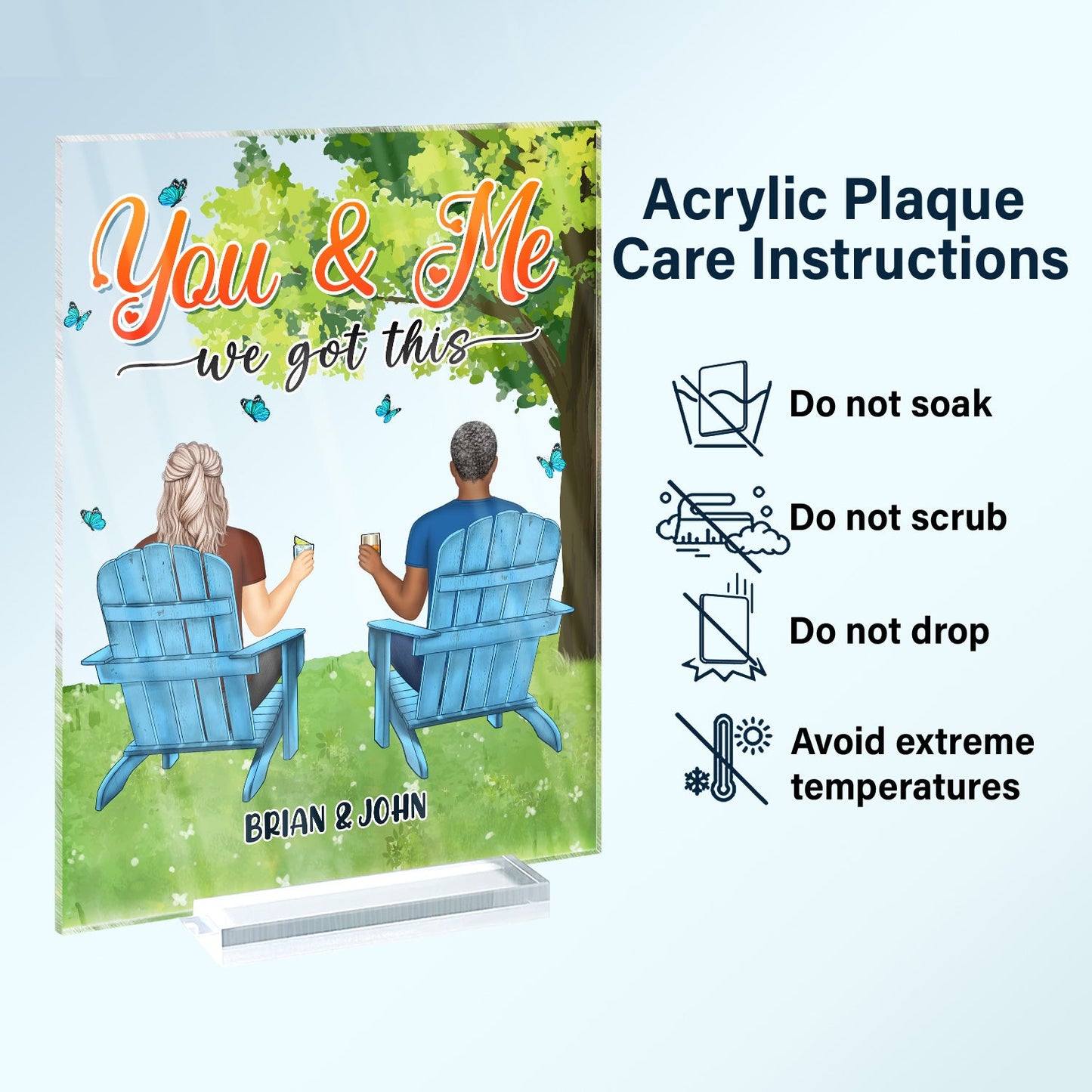 You And Me We Got This - Gift For Couples - Personalized Vertical Rectangle Acrylic Plaque