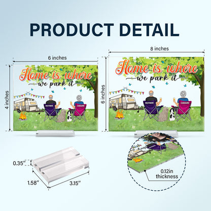 You And Me And The Pet Grass - Gift For Pet Couple, Camping Lovers - Personalized Horizontal Rectangle Acrylic Plaque