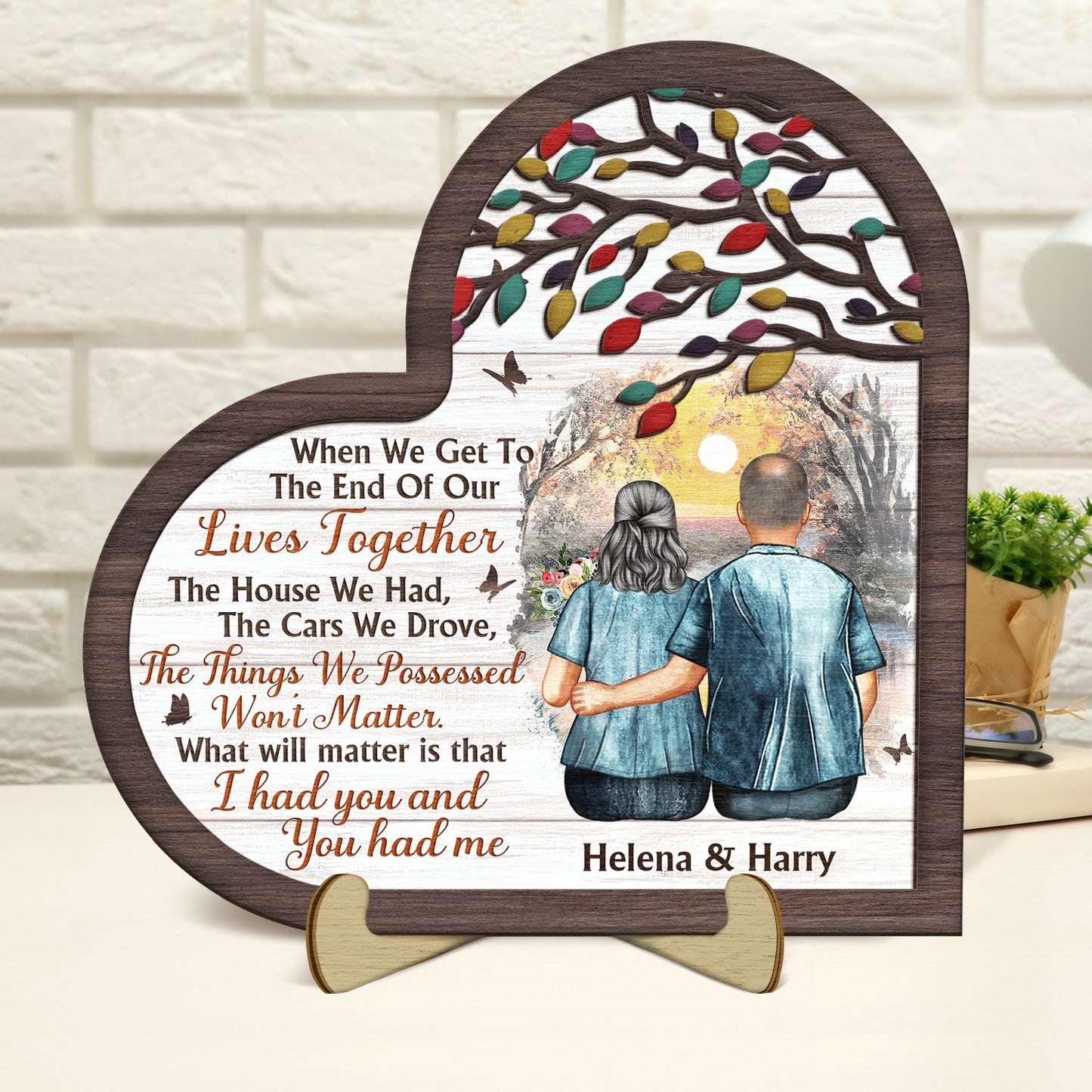 Custom Photo Reasons Why I Love You - Gift For Couples, Husband, Wife - Personalized Custom Shaped 2-Layered Wooden Plaque