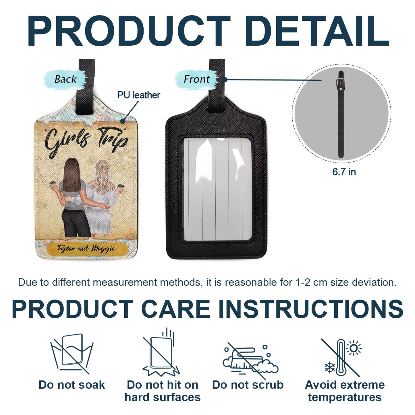 Girls Trip - Gift For Besties - Personalized Luggage Tag